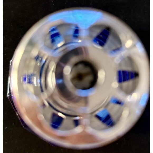 LAMPE BERGER Cobalt Blue 6" Tall Fragrance Lamp Silver Tone Crown Complete - Picture 9 of 9